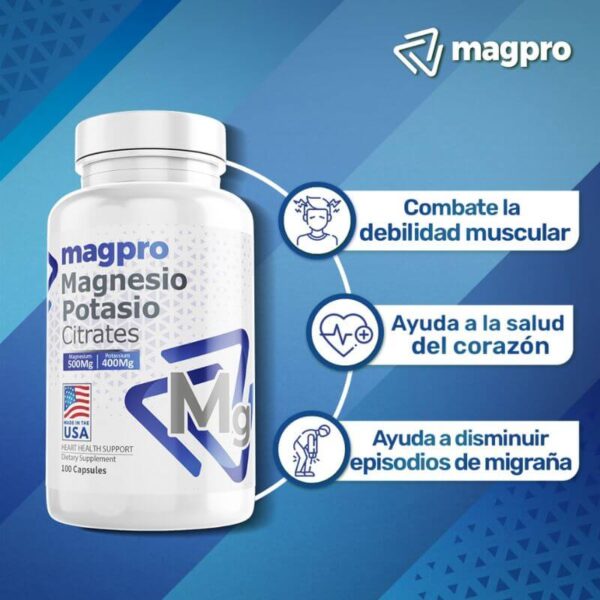 Citrato de magnesio y potasio, 100 cápsulas - Image 4