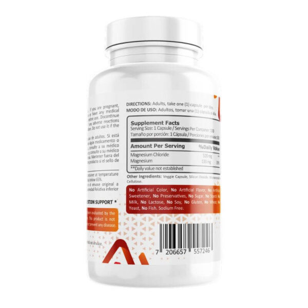 Cloruro de magnesio 520mg, 100 cápsulas - Image 3