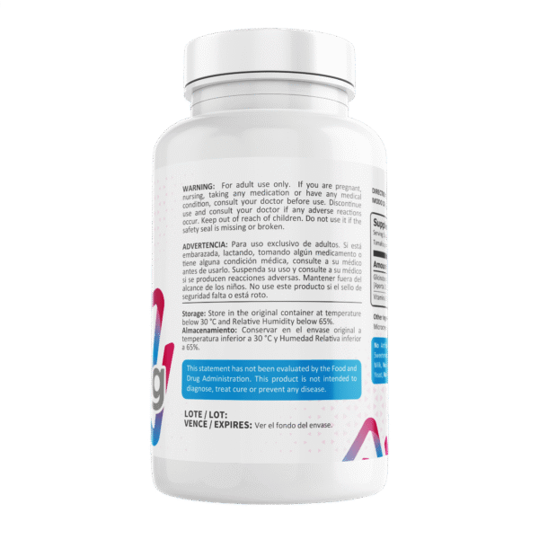Glicinato de magnesio 550mg, 100 cápsulas - Image 2