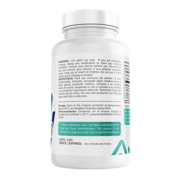 Taurate de magnesio 500mg, 100 cápsulas - Image 2