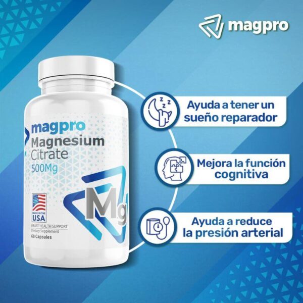 Citrato de Magnesio 500mg, 60 Capsulas - Image 4